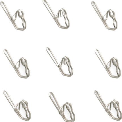 Metal Pleated Curtain Hooks Brass or Zinc Solid 28mm x 14mm Choice of Qty M472B - ThreadandTrimmings
