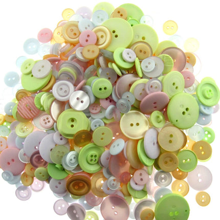 Mixed assorted pastel craft buttons