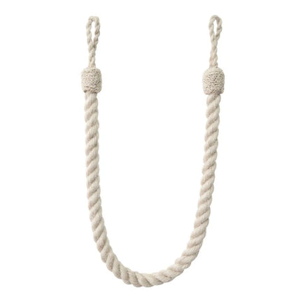 Natural Cotton Rope Curtain Tieback 62cm Long 100% Cotton - ThreadandTrimmings