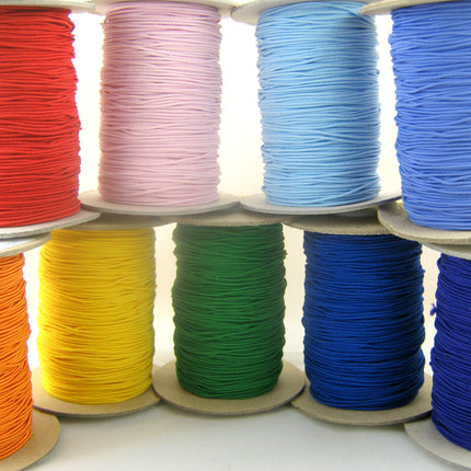Hat Elastic Round Cord 1mm Special Colours Thin Choice of Lengths