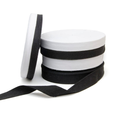 Cotton Bunting India Tape Pure Cotton Black White Seam Binding Reel