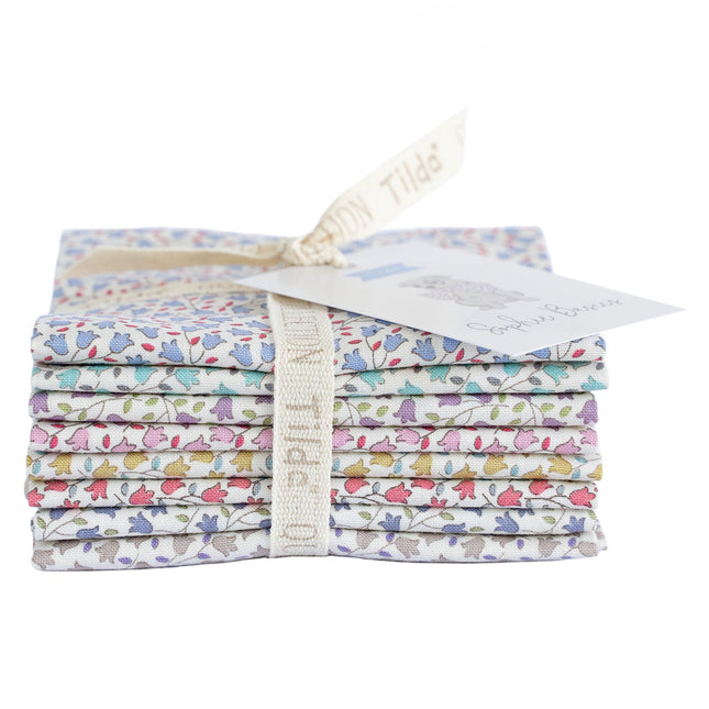 Tilda Sophie Basics Fat Eighths Bundle of 8 50cm x 27cm - ThreadandTrimmings