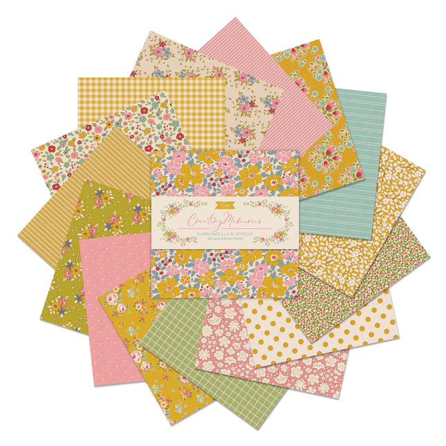 Tilda Creating Memories Charm Pack 32Pcs 12.5x12.5cm Spring Summer Autumn Winter - ThreadandTrimmings
