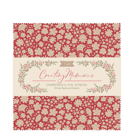 Tilda Creating Memories Charm Pack 32Pcs 12.5x12.5cm Spring Summer Autumn Winter - ThreadandTrimmings