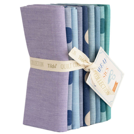 Tilda Chambray Spring Summer Autumn Winter 9 x Fat Quarter Bundle 50cm x 55cm - ThreadandTrimmings