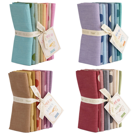 Tilda Chambray Spring Summer Autumn Winter 9 x Fat Quarter Bundle 50cm x 55cm - ThreadandTrimmings