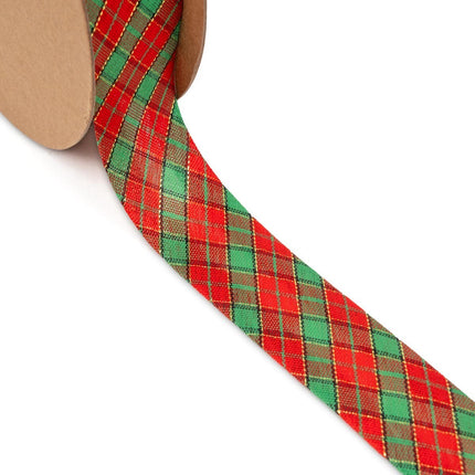 Tartan Bias Binding 25mm Wide By Trimz - ThreadandTrimmings