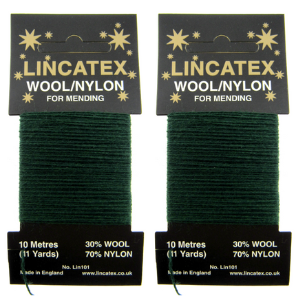 Mending Darning Repair Wool & Yarn by Lincatex Price is for 2 x 10 Meter Cards - ThreadandTrimmings