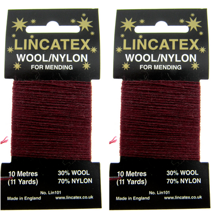 Mending Darning Repair Wool & Yarn by Lincatex Price is for 2 x 10 Meter Cards - ThreadandTrimmings