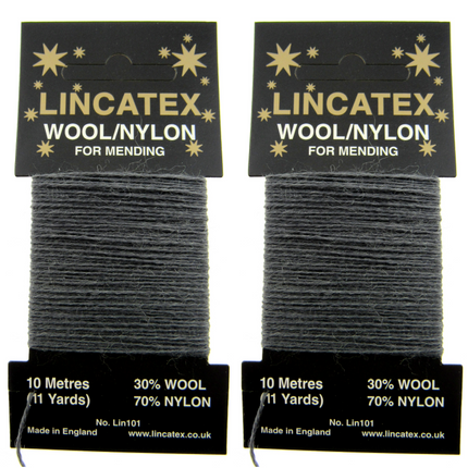 Mending Darning Repair Wool & Yarn by Lincatex Price is for 2 x 10 Meter Cards - ThreadandTrimmings