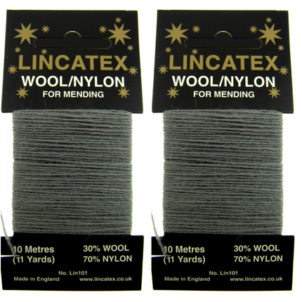 Mending Darning Repair Wool & Yarn by Lincatex Price is for 2 x 10 Meter Cards - ThreadandTrimmings