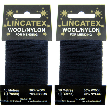 Mending Darning Repair Wool & Yarn by Lincatex Price is for 2 x 10 Meter Cards - ThreadandTrimmings