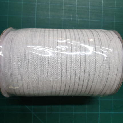 Soft Flat Face Mask Elastic With High Stretch Properties - 3mm/5mm Black/White - ThreadandTrimmings