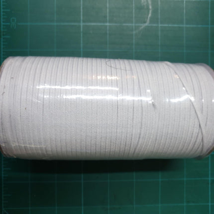 Soft Flat Face Mask Elastic With High Stretch Properties - 3mm/5mm Black/White - ThreadandTrimmings