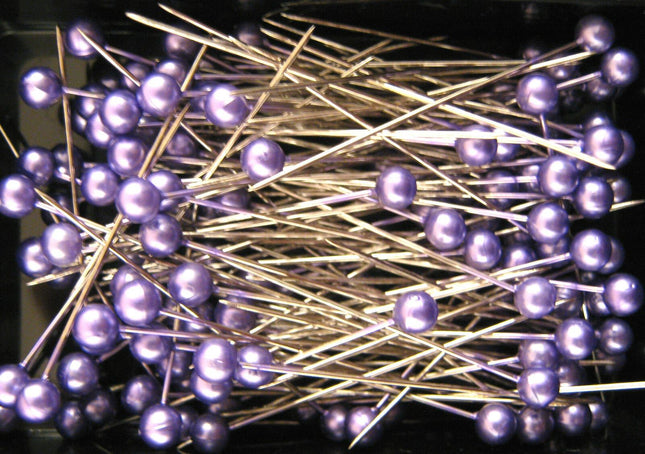 Pearlised Craft Pins 40mm 144 Pins 6 Colours Assorted Quilting Dressmaking - ThreadandTrimmings