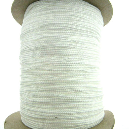 Thin Braided Austrian Festoon Cord 1mm Black or White Curtain Blind Lift Cord - ThreadandTrimmings