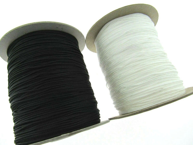 Austrian Festoon Lift Cord - - 250 Meter Full Roll of Black or White 1mm Cord