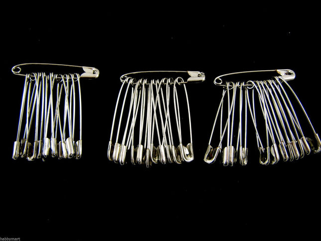 Safety Pins Extra Large Steel  - 57mm - 36 Pins Per Pack -  Good Quality - ThreadandTrimmings