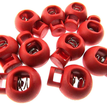 Cord Lock End Toggles with Metal Spring - 20mm x 18mm - ThreadandTrimmings