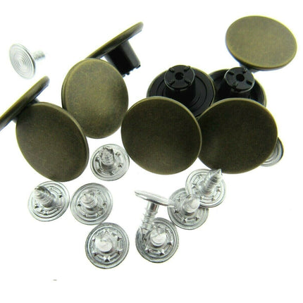 17mm JEAN BUTTONS / HAMMER BACK DENIM BUTTONS - ThreadandTrimmings
