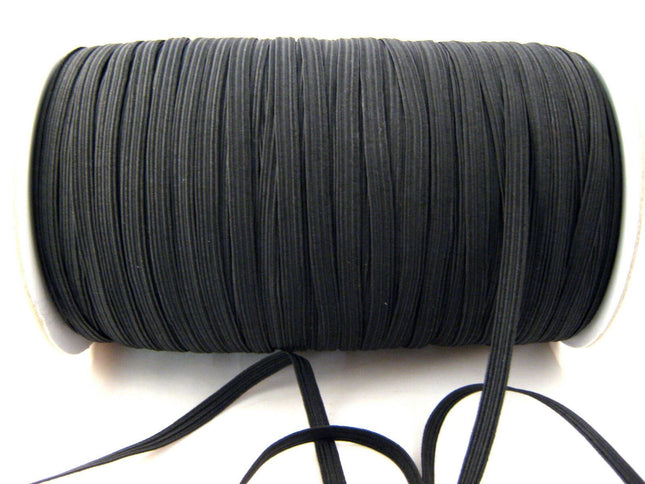 12 CORD ELASTIC - BLACK or WHITE  ( 9mm APPROX) - ThreadandTrimmings