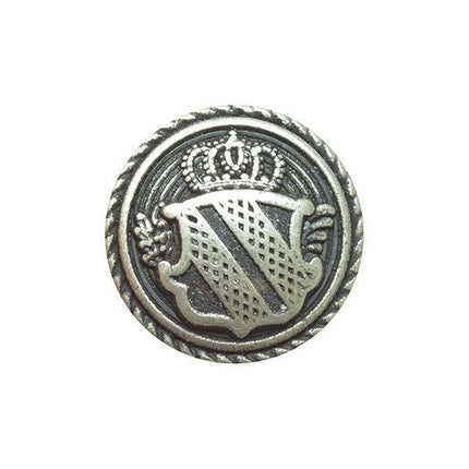 SILVER METAL MILITARY SHIELD BLAZER BUTTONS - Choose From 4 sizes B1978 - ThreadandTrimmings
