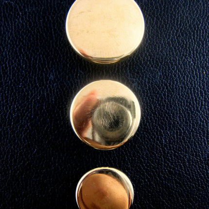 Round Gold Blazer Buttons - Military Style Flat PLASTIC Shank Buttons - 3 Sizes - ThreadandTrimmings