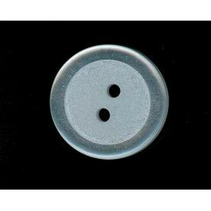 Round Pearl White Buttons With Triangle or Ring Cut Edge - Polyester Buttons - ThreadandTrimmings