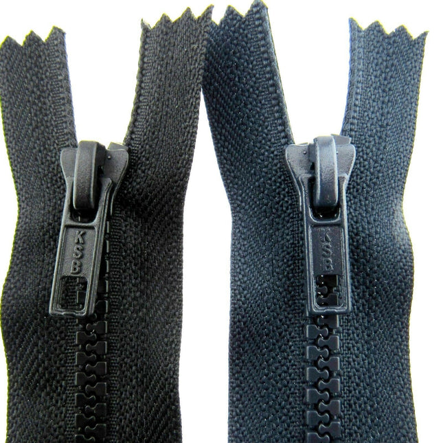 Closed End Chunky Plastic Zips with 5mm Zip Chain Good for Bag Making 8" - 12" - ThreadandTrimmings