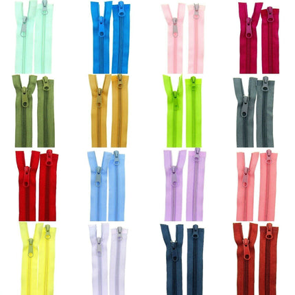 Two Way Nylon Open End Zip - 19" - (48cm) No 5 Chain - 19 Colours Available - ThreadandTrimmings