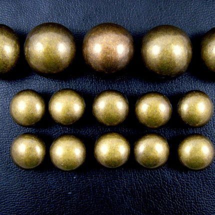 Round Domed Antique Bronze Polished Blazer Buttons - Plastic With Shank - ThreadandTrimmings