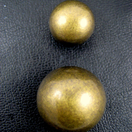 Round Domed Antique Bronze Polished Blazer Buttons - Plastic With Shank - ThreadandTrimmings