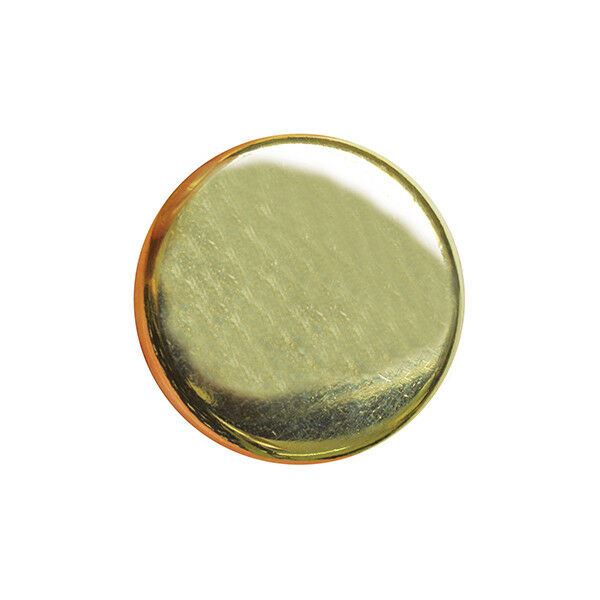 Round Metal Polished Blazer Buttons in Gold or Silver with Shank (B568) - ThreadandTrimmings
