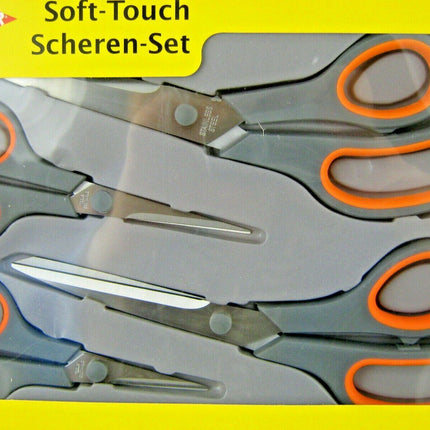 KLIEBER SOFT-TOUCH 4-PIECE SCISSORS SET SUITABLE for LEFT or RIGHT HANDERS - ThreadandTrimmings