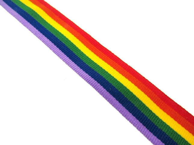 Rainbow Ribbon for Gay Pride Celebrations & Festivals 15mm LGBTQ - ThreadandTrimmings