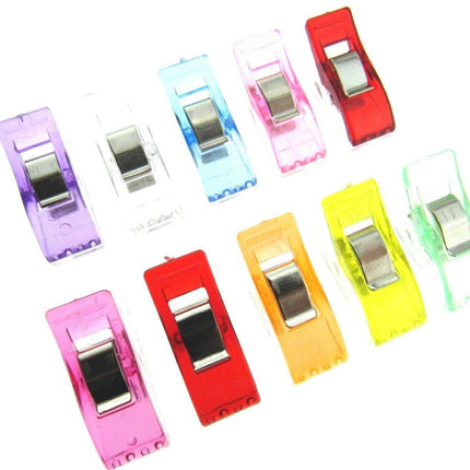 MULTI-PURPOSE WONDER CLIPS 10mm x 25mm - ASSORTED COLOURS - ThreadandTrimmings