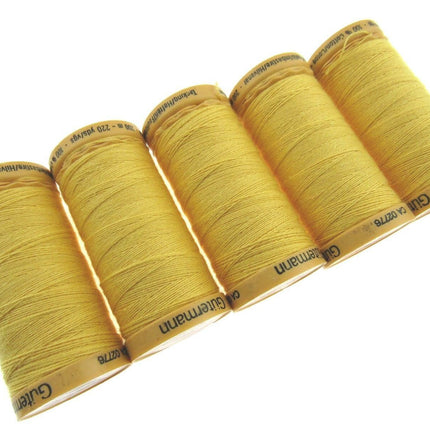 ** 5 x 200m GUTERMANN TACKING THREAD Col 919 /758 /2538 /NATURAL/ PINK/ YELLOW - ThreadandTrimmings
