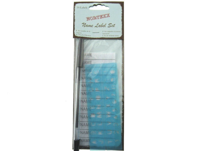 Iron On Name Tape Set with Stencil, Pen and Name Tape for 24 Names - ThreadandTrimmings