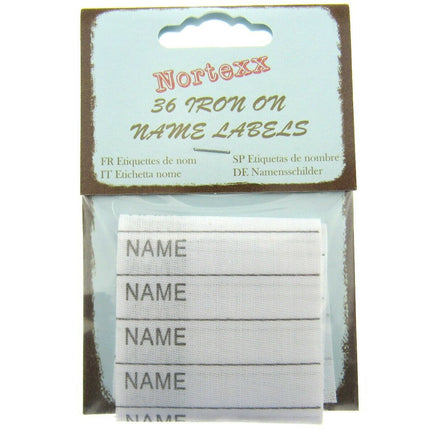 Iron On Name Tape Labels for School Kids or Care Homes x 36 - ThreadandTrimmings