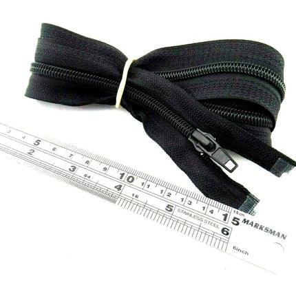 Extra Long Nylon Open Ended Sleeping Bag Zips (55 Inch - 140cm) - 10 x Zips - ThreadandTrimmings