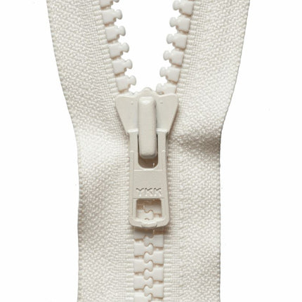 YKK Vislon HEAVY DUTY Moulded Plastic Open End Zip #8 (8mm Teeth) 18"/ 20"/ 22" - ThreadandTrimmings