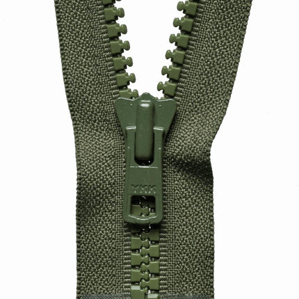 YKK Vislon HEAVY DUTY Plastic Open End Zip 8mm Teeth 24" / 26" / 28" / 30" / 32" - ThreadandTrimmings