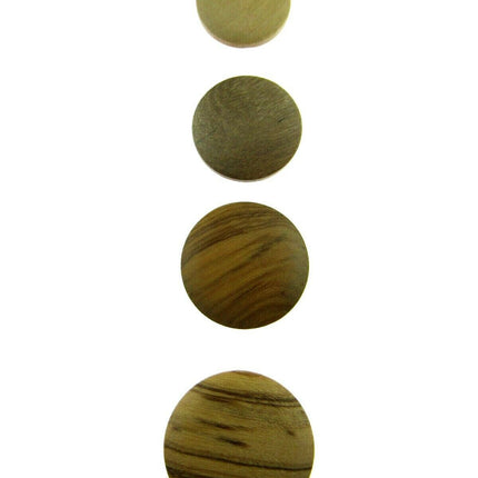 PLAIN SHANK OLIVE WOOD BUTTONS - CW4 - FOUR SIZES AVAILABLE - ThreadandTrimmings