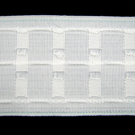 Premium Pencil Pleat - 3 inch Woven Pocket - 76mm (3") Wide -Whole Roll - 50m - ThreadandTrimmings