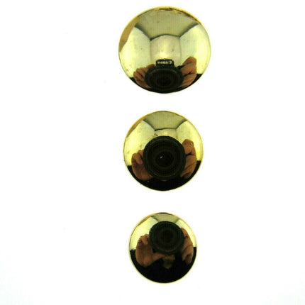 SHINY DOMED / BEVELED GOLD BLAZER BUTTONS PLASTIC - 3 x Sizes - WITH SHANK- CX1 - ThreadandTrimmings