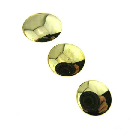SHINY DOMED / BEVELED GOLD BLAZER BUTTONS PLASTIC - 3 x Sizes - WITH SHANK- CX1 - ThreadandTrimmings