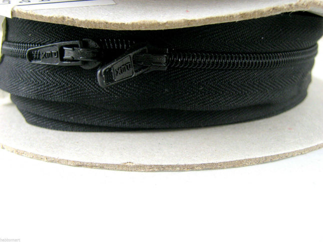Continuous Zip Chain - No 3 & No 5 - (3mm & 5mm Teeth) -  6m Reels Plus Sliders - ThreadandTrimmings