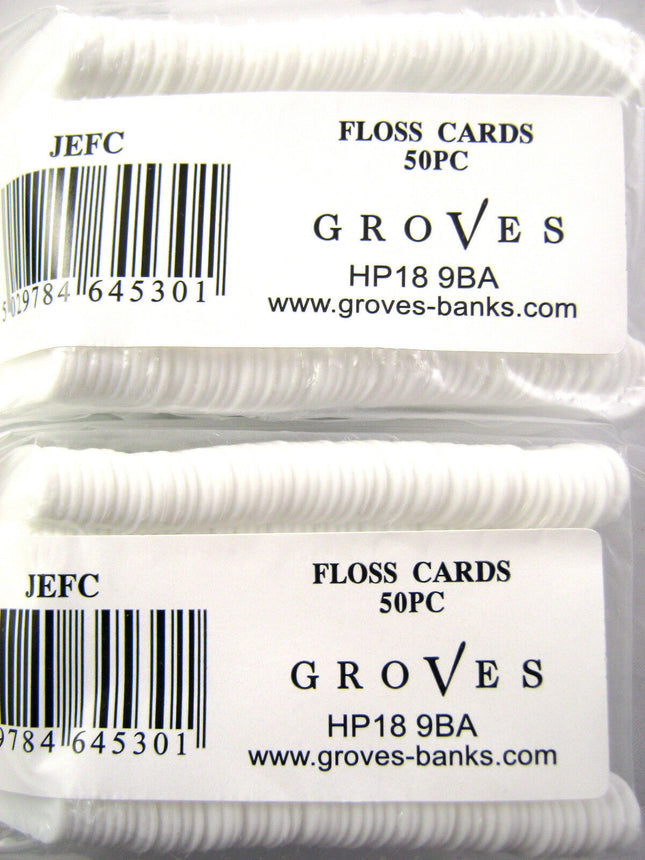Plastic Floss Cards For Winding & Storing Embroidery & General Thread - 50 Pcs - ThreadandTrimmings