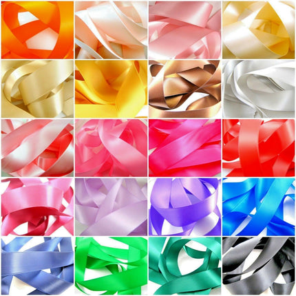 Double Sided Satin Ribbon Woven Edge - 7mm - Choice of 27 Colours, 5m, 50m - ThreadandTrimmings
