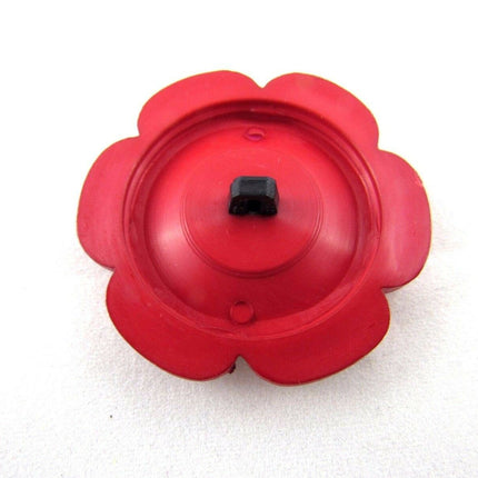 40mm POPPY BUTTONS - PLASTIC with SHANK - ThreadandTrimmings